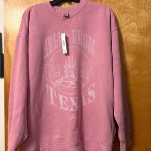 PINK Victoria's Secret Dusty Rose Texas Crewneck Sweater